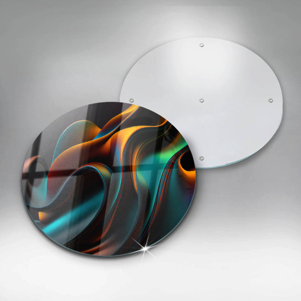 Skärbräda glas unik Färgglad abstraktion