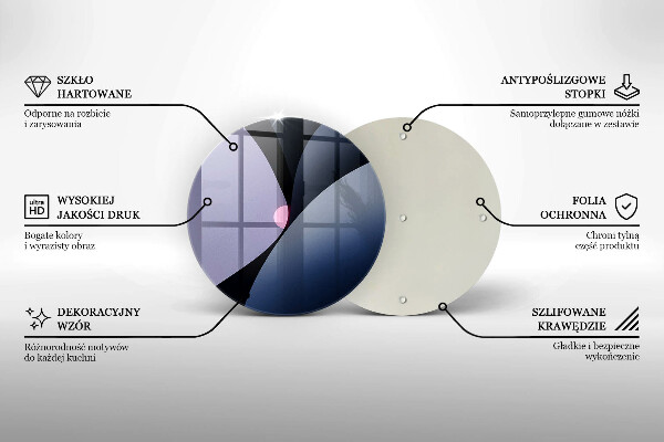 Skärbräda glas unik Abstrakta former