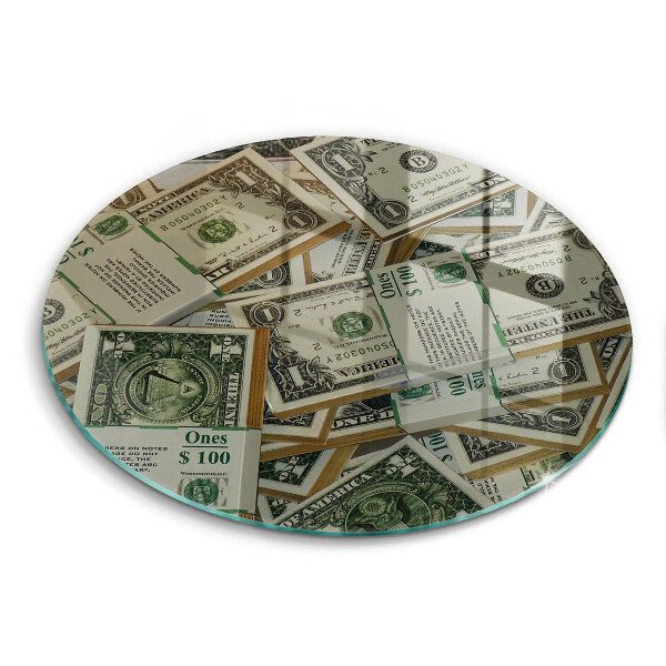 Skärbräda glas unik Pengar dollar