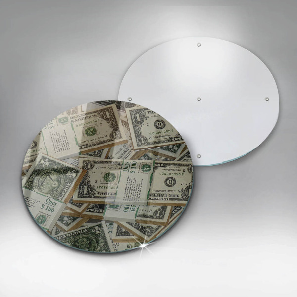 Skärbräda glas unik Pengar dollar
