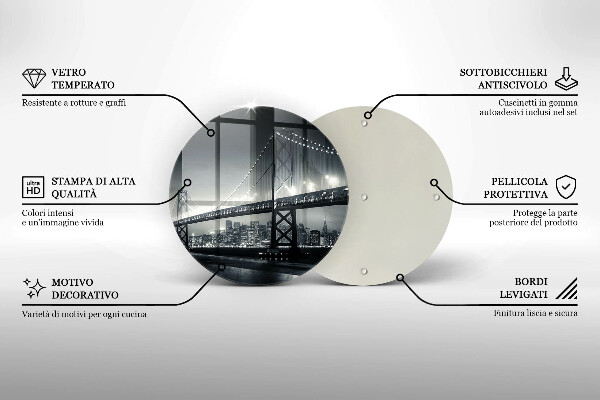 Skärbräda glas unik Benjamin Franklin Bridge