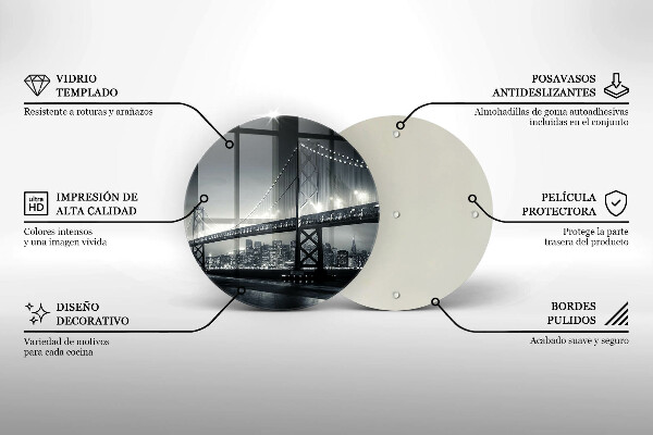 Skärbräda glas unik Benjamin Franklin Bridge