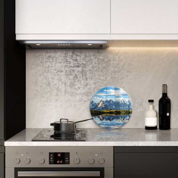 Skärbräda glas unik Bergslandskap