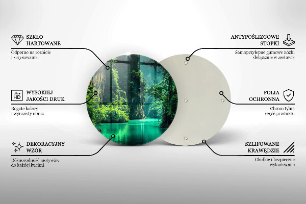Skärbräda glas unik Lagun landskap