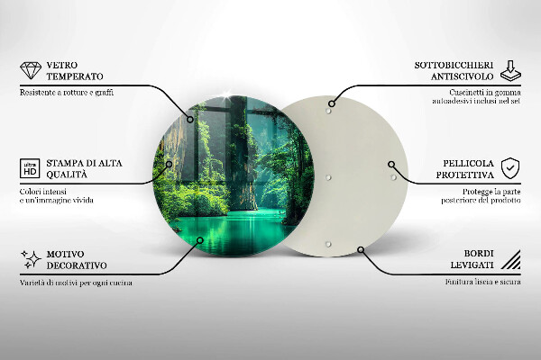 Skärbräda glas unik Lagun landskap