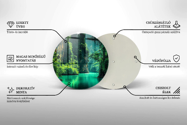 Skärbräda glas unik Lagun landskap