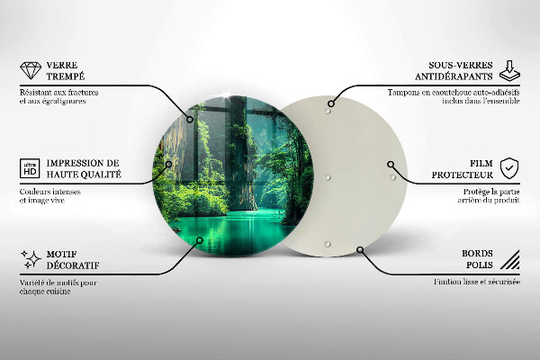 Skärbräda glas unik Lagun landskap