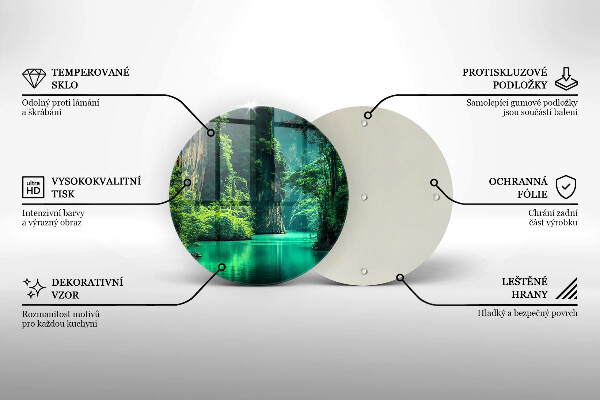 Skärbräda glas unik Lagun landskap