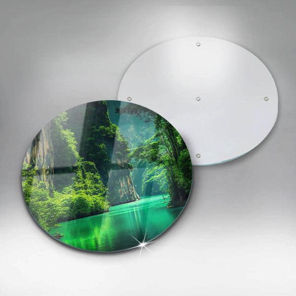 Skärbräda glas unik Lagun landskap