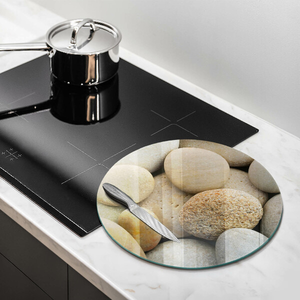 Skärbräda glas unik Mönster av ovala stenar