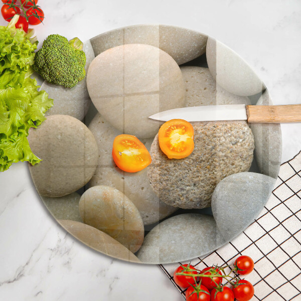 Skärbräda glas unik Mönster av ovala stenar