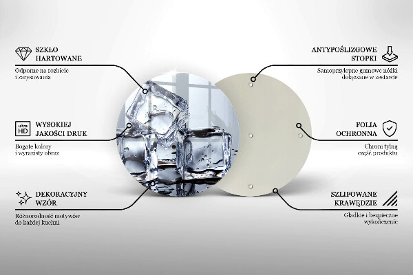 Skärbräda glas unik Isbitar