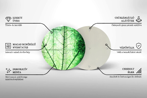 Skärbräda glas unik Dekorativt ådroblad