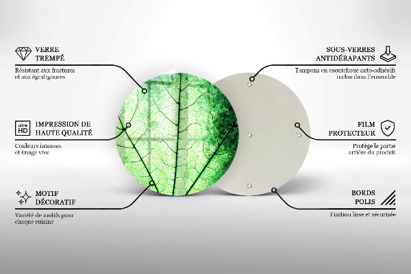 Skärbräda glas unik Dekorativt ådroblad