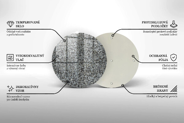 Skärbräda glas unik Sten textur