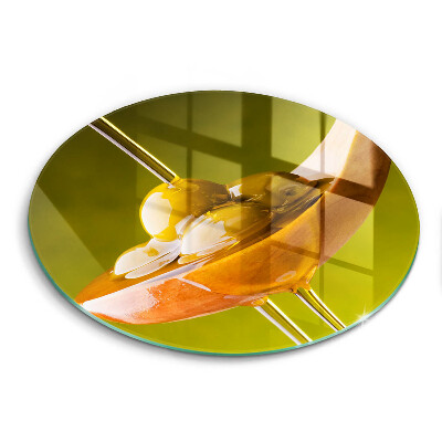 Skärbräda glas unik Olivolja och oliver