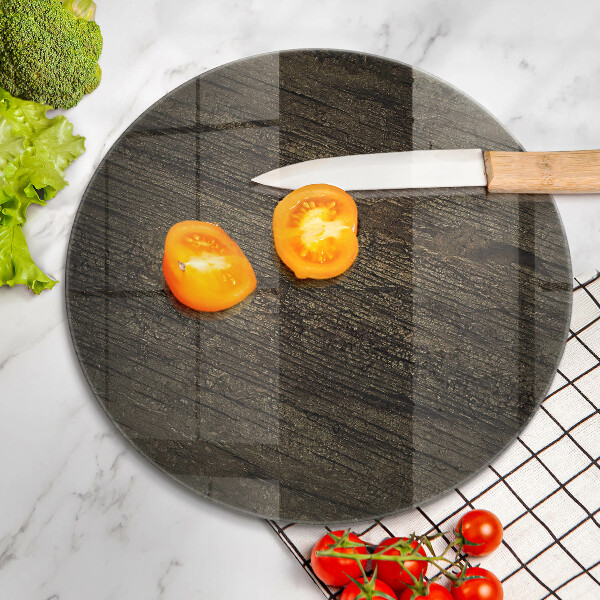 Skärbräda glas unik Trä bark textur