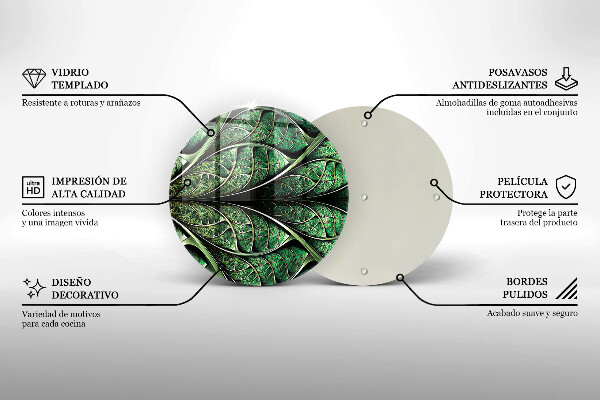 Skärbräda glas unik Bladvenstruktur