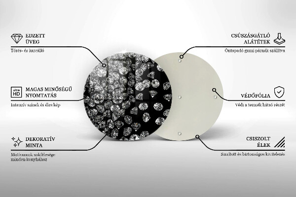 Skärbräda glas unik Diamanter diamanter