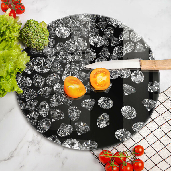 Skärbräda glas unik Diamanter diamanter