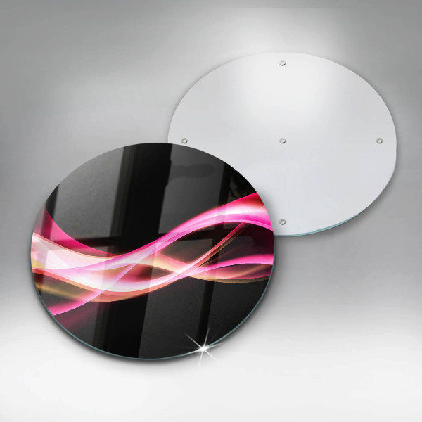 Skärbräda glas unik Abstrakt neon rök