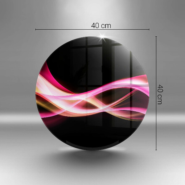 Skärbräda glas unik Abstrakt neon rök
