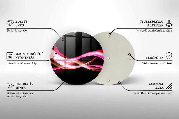 Skärbräda glas unik Abstrakt neon rök