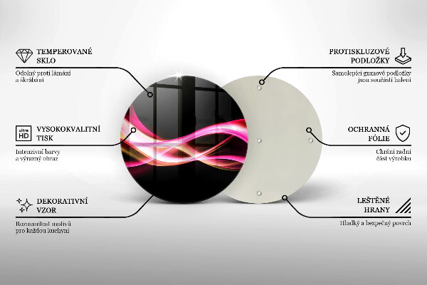 Skärbräda glas unik Abstrakt neon rök