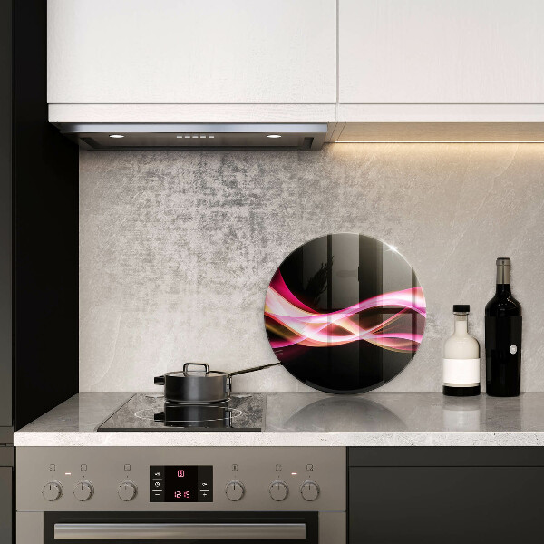 Skärbräda glas unik Abstrakt neon rök