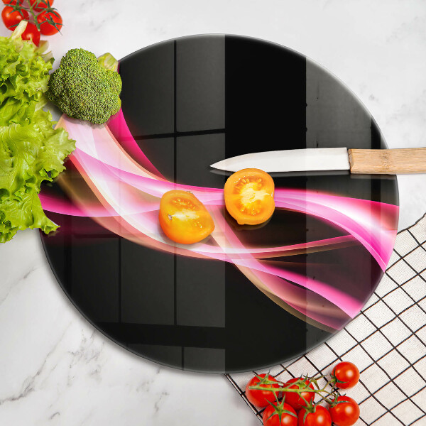 Skärbräda glas unik Abstrakt neon rök