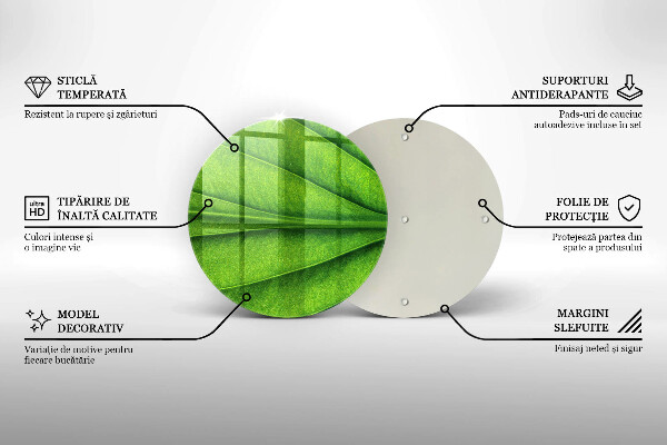 Skärbräda glas unik Natur ven blad