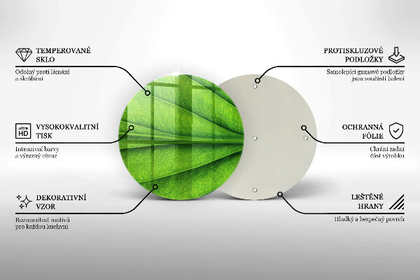 Skärbräda glas unik Natur ven blad