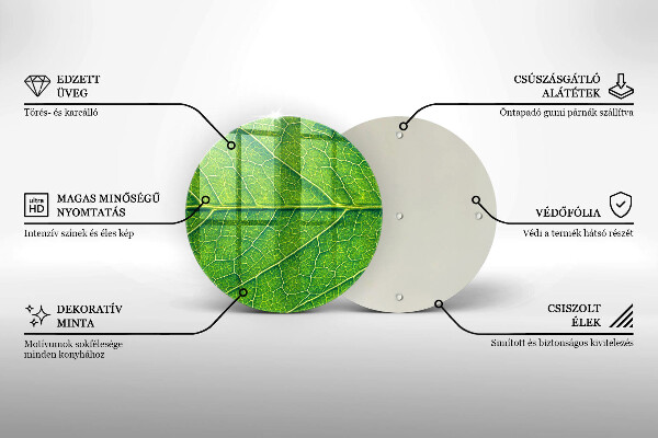 Skärbräda glas unik Natur löv vener