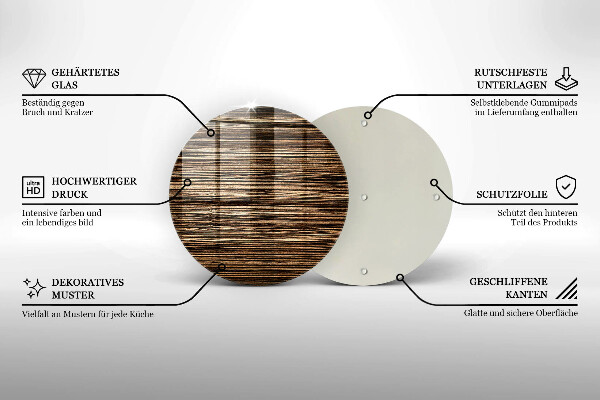 Skärbräda glas unik Trästruktur