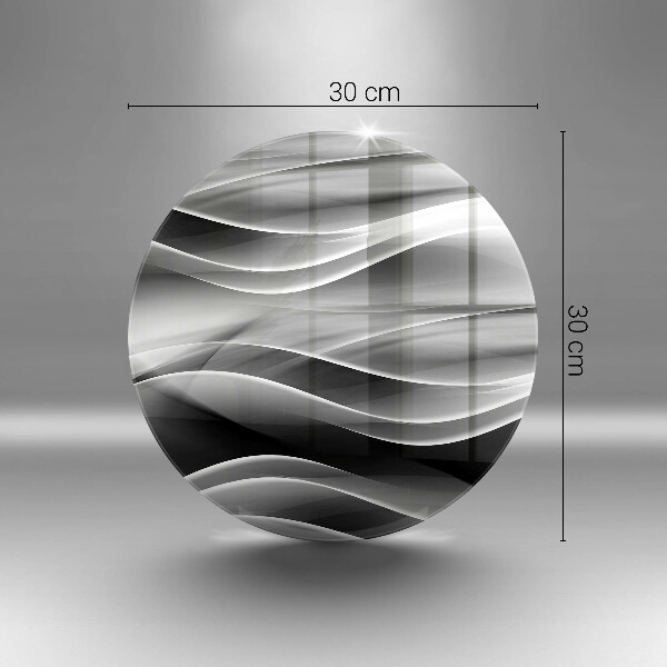 Skärbräda glas unik Abstrakta linjer av rök