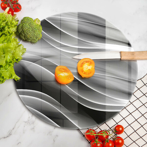 Skärbräda glas unik Abstrakta linjer av rök