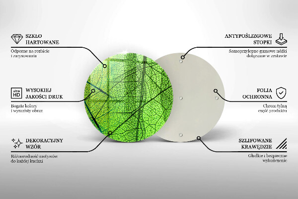 Skärbräda glas unik Natur löv vener