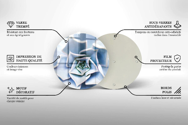 Skärbräda glas unik Blomma växt