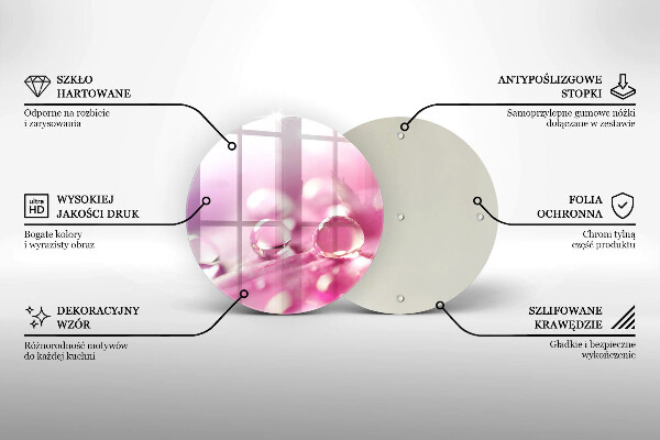 Skärbräda glas unik Dagg blomblad