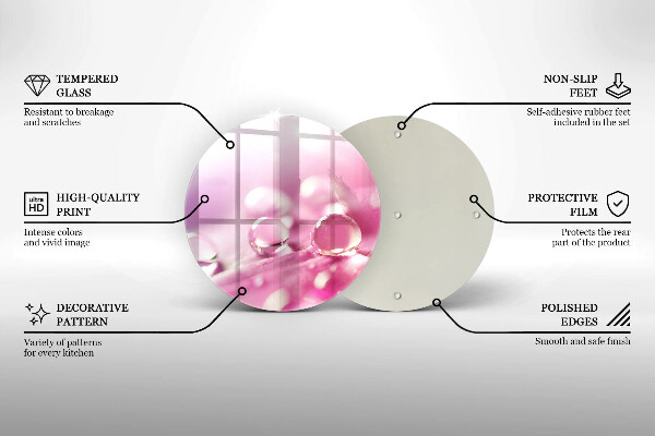 Skärbräda glas unik Dagg blomblad