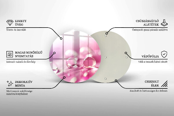 Skärbräda glas unik Dagg blomblad