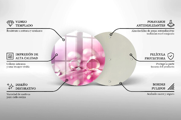 Skärbräda glas unik Dagg blomblad