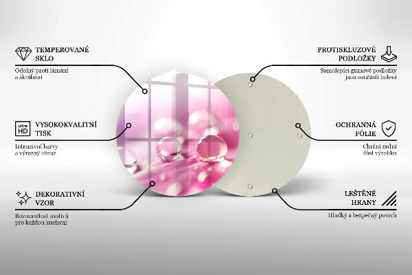 Skärbräda glas unik Dagg blomblad