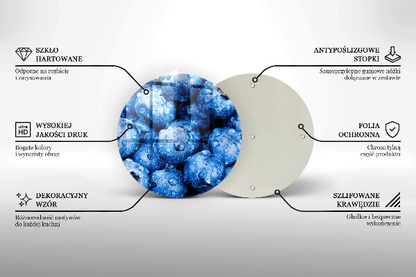 Skärbräda glas unik Saftiga blåbär