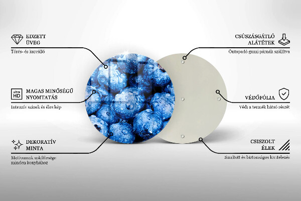 Skärbräda glas unik Saftiga blåbär