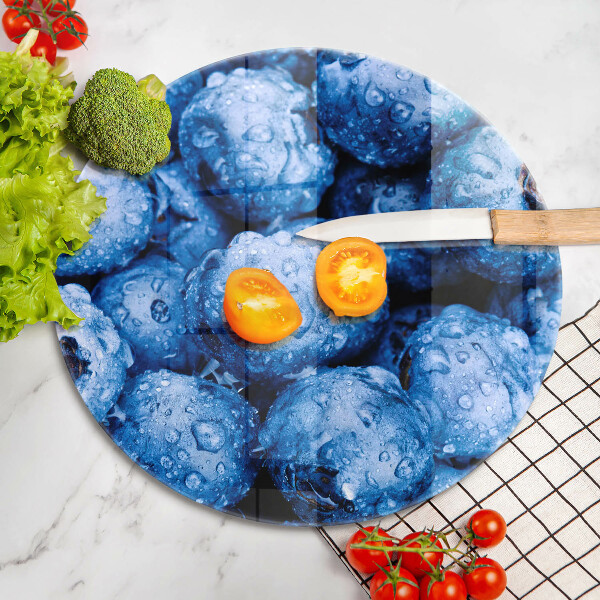 Skärbräda glas unik Saftiga blåbär