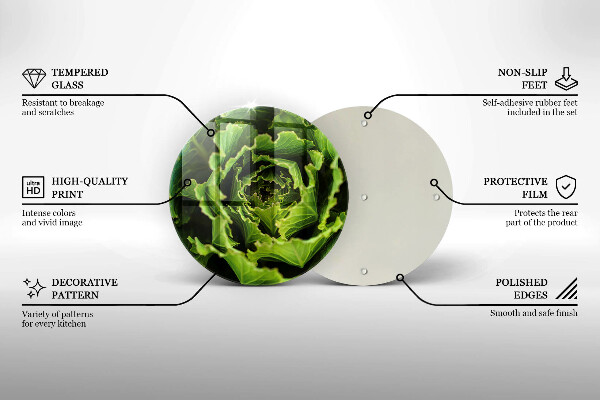 Skärbräda glas unik Äter salladsblad