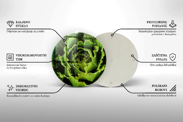 Skärbräda glas unik Äter salladsblad