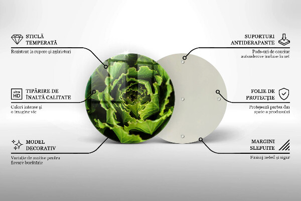 Skärbräda glas unik Äter salladsblad