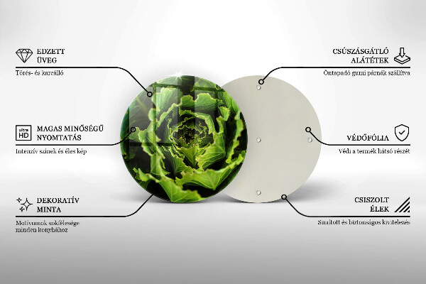 Skärbräda glas unik Äter salladsblad
